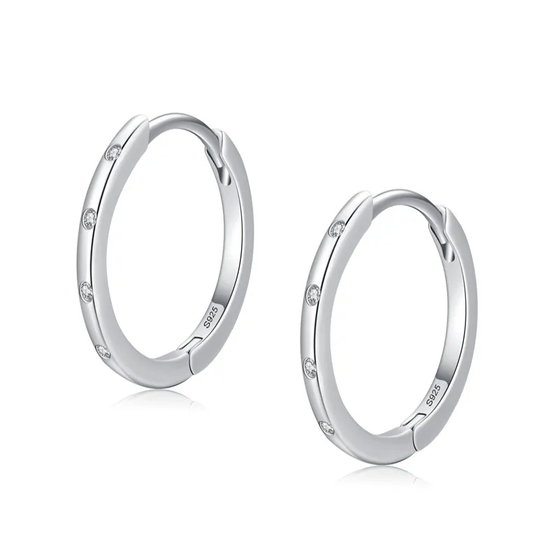 Minimalism Zirconia Hoop Earring 60200152