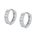 Square Round Zirconia Hoop Earring 60200155