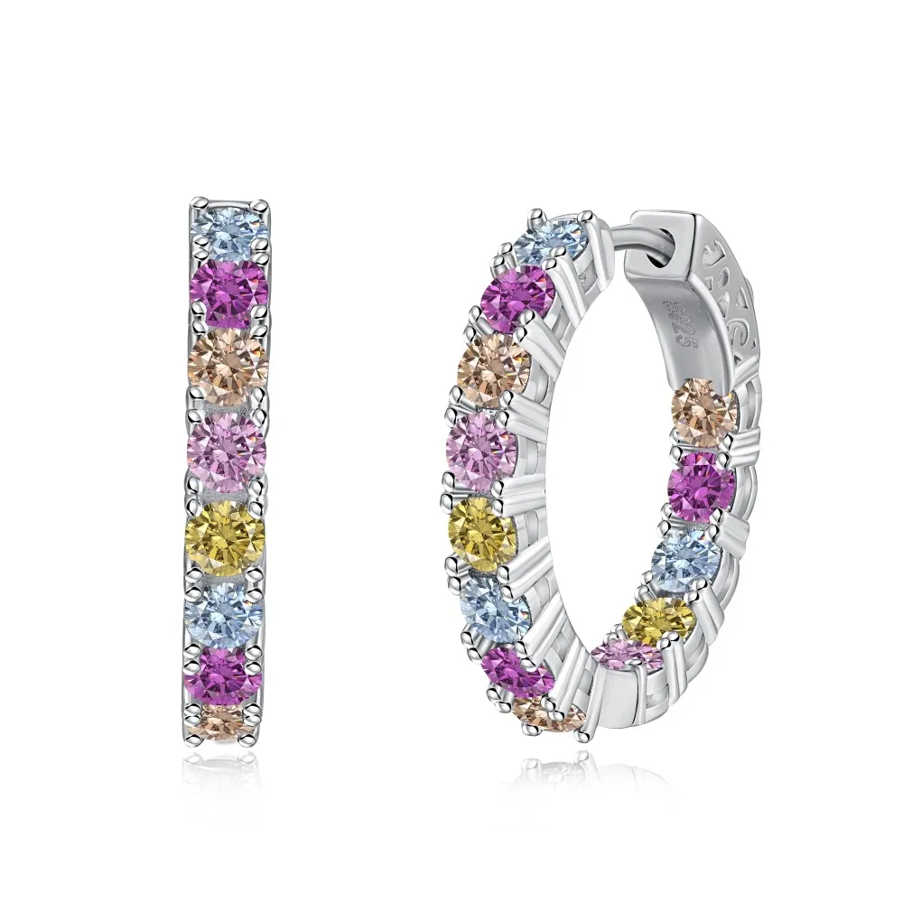 Rainbow Classic Zirconia Hoop Earring 60200195