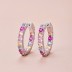 Rainbow Classic Zirconia Hoop Earring 60200195