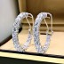 4mm 8A Zirconia French Hoop Earring 60200196