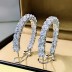 4mm 8A Zirconia French Hoop Earring 60200196