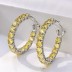 4mm 8A Zirconia French Hoop Earring 60200196