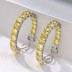 4mm 8A Zirconia French Hoop Earring 60200196