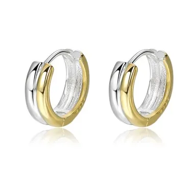 Two Tones Minimalism Hoop Earrings 60200204