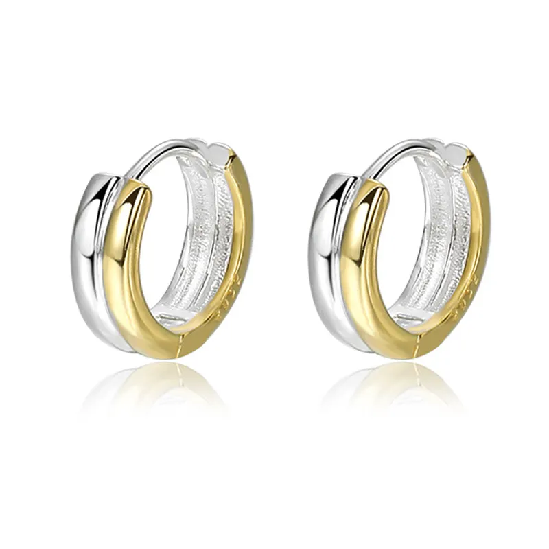 Two Tones Minimalism Hoop Earrings 60200204