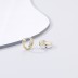 Two Tones Minimalism Hoop Earrings 60200204