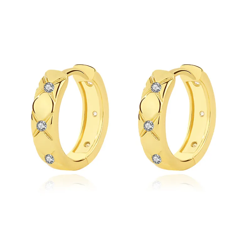 Vintage Zirconia Hoop Earring 60200206