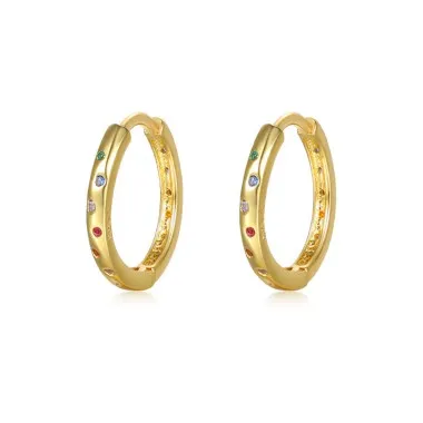 Vintage Rainbow Zirconia Hoop Earring 60200207