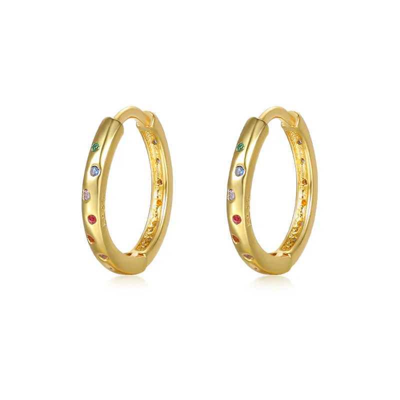 Vintage Rainbow Zirconia Hoop Earring 60200207