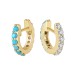 Turquoise Zirconia Hoop Earring 60200210