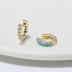 Turquoise Zirconia Hoop Earring 60200210