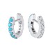 Turquoise Zirconia Hoop Earring 60200210