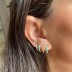 Turquoise Zirconia Hoop Earring 60200210