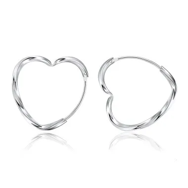 21mm Curved Heart Hoop Earrings 60200211