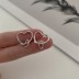 Double Love Heart Hoop Earring 60300103