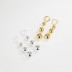 Geometric Metal Beads Charm Hoop Earring 60300105