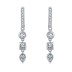 Geometric Zirconia Dangle Charm Hoop Earring 60300108