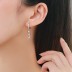 Geometric Zirconia Dangle Charm Hoop Earring 60300108