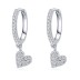 Zirconia Heart Dangle Hoop Earring 60300109