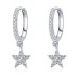 Zirconia Star Dangle Hoop Earring 60300110