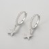 Zirconia Star Dangle Hoop Earring 60300110