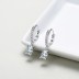 Rectangle Zirconia Dangle Hoop Earring 60300111