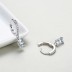 Rectangle Zirconia Dangle Hoop Earring 60300111