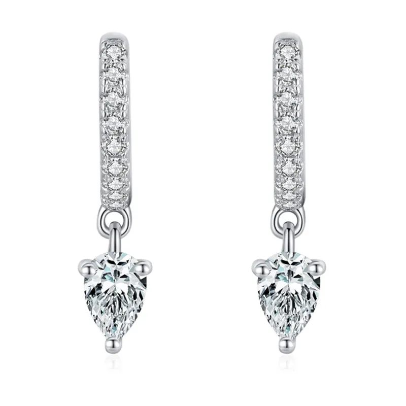 Waterdrop Zirconia Dangle Hoop Earring 60300112