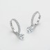 Sparkle Round Zirconia Dangle Hoop Earring 60300114