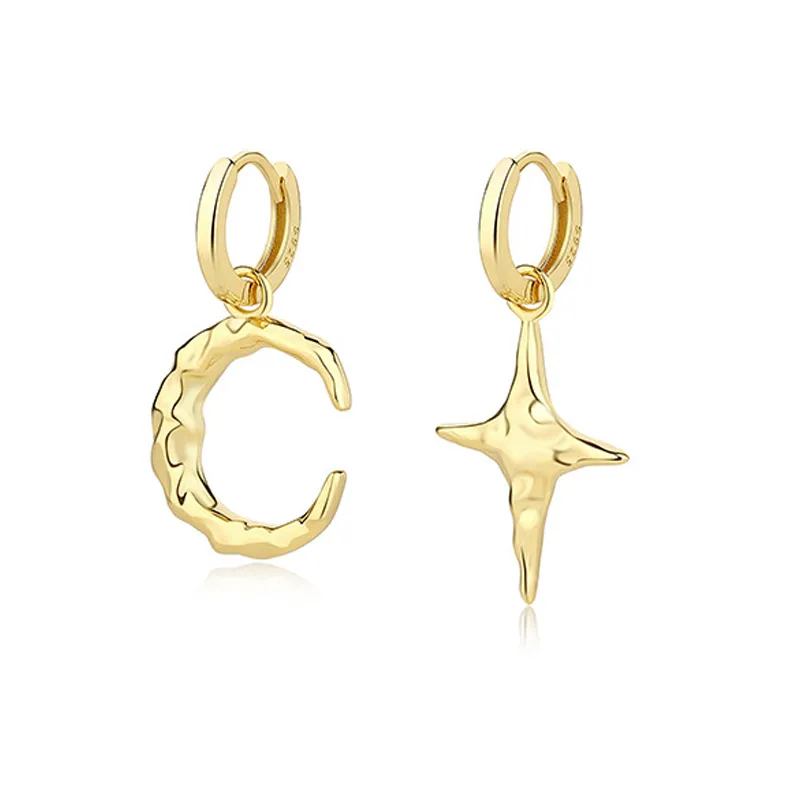 Unique Star Moon Dangle Hoop Earring 60300115