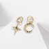 Unique Star Moon Dangle Hoop Earring 60300115