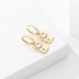 Zirconia Star Moon Dangle Hoop Earring 60300116