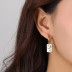 Zirconia Star Moon Dangle Hoop Earring 60300116