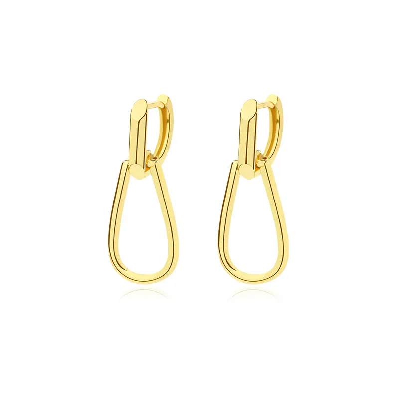 Unique Letter D U Shape Dangle Hoop Earring 60300120