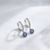 Blue Evil Eye Zirconia Dangle Charm Hoop Earrings 60300124