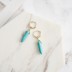 Vintage Turquoise Charm Hoop Earrings 60300126