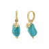 Vintage Turquoise Star Charm Hoop Earrings 60300129