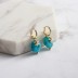 Vintage Turquoise Star Charm Hoop Earrings 60300129