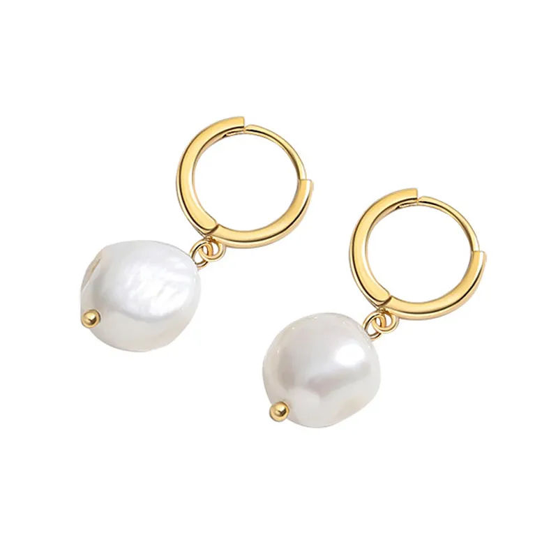 Vintage Pearl Beads Hoop Earrings 60300131