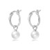 Simple Pearl Beads French Lock Hoop Earrings 60300134