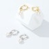 Simple Pearl Beads French Lock Hoop Earrings 60300135