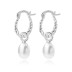 Simple Pearl Beads French Lock Hoop Earrings 60300135