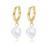 Unique Pearl Beads Charm Hoop Earrings 60300136