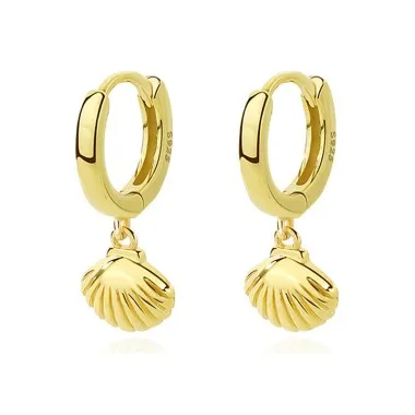 Lovely Metal Shells Charm Hoop Earrings 60300140