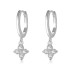 Lovely Flower Zirconia Charm Hoop Earrings 60300141