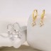 Lovely Flower Zirconia Charm Hoop Earrings 60300141