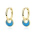 Lovely Turquoise Charm Hoop Earrings 60300144