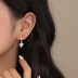 Vintage Asymmetric Heart Pearl Beads Hoop Earrings 60300146