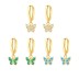 Lovely Butterfly Zirconia Hoop Earrings 60300148